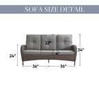 Canapé d'extérieur en résine tressée 3 places - Marron