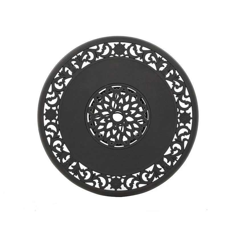 Table ronde d'extérieur en aluminium de 32 pouces
