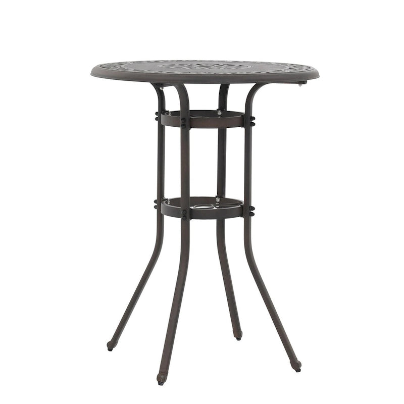 Table ronde d'extérieur en aluminium de 32 pouces