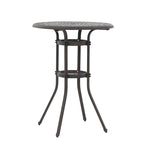 Table ronde d'extérieur en aluminium de 32 pouces