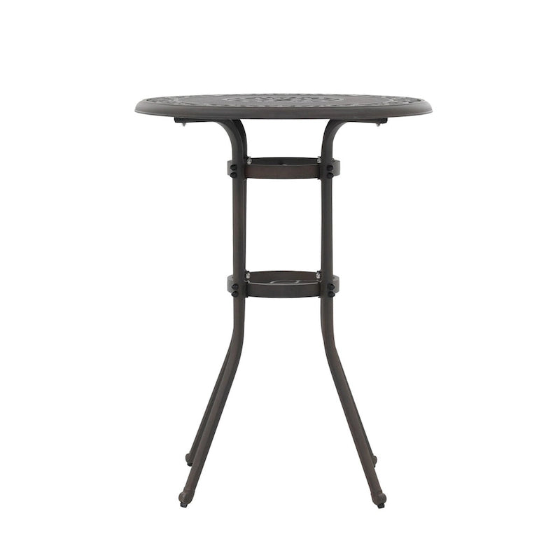 Table ronde d'extérieur en aluminium de 32 pouces