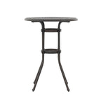 Table ronde d'extérieur en aluminium de 32 pouces