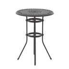 Table ronde d'extérieur en aluminium de 32 pouces