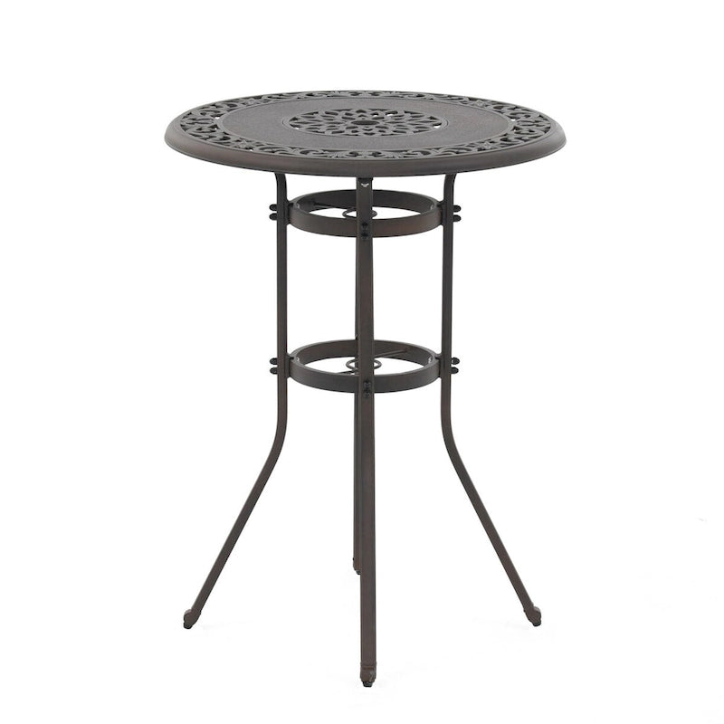 Table ronde d'extérieur en aluminium de 32 pouces