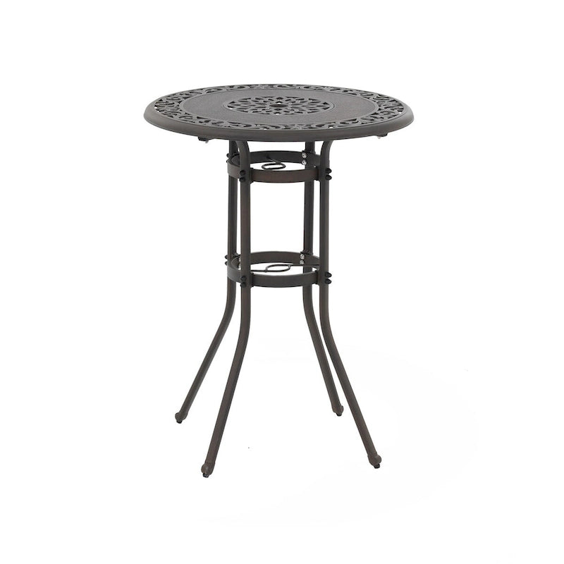 Table ronde d'extérieur en aluminium de 32 pouces