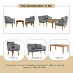 Ensemble de conversation de patio 4 pièces
