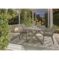Signature Design by Ashley Beach Front Beige 5-Piece Outdoor Dining Package - 80 W x 42 D x 29 H