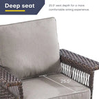 Ensemble de 3 chaises de patio Gymojoy avec table basse - Marron