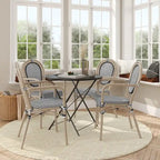 Lot de 4 chaises commerciales Paris tout temps avec accoudoirs et structure métallique - Non applicable