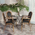 Lot de 4 chaises commerciales Paris tout temps avec accoudoirs et structure métallique - Non applicable