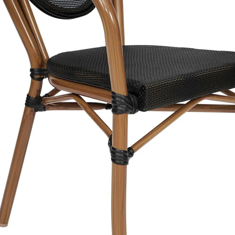Lot de 4 chaises commerciales Paris tout temps avec accoudoirs et structure métallique - Non applicable