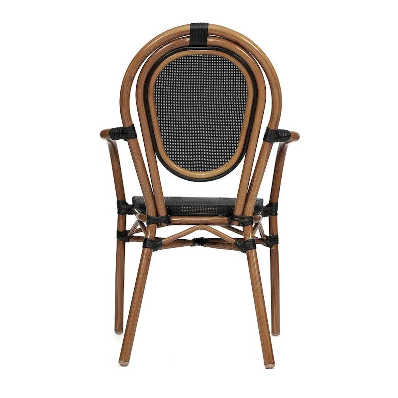 Lot de 4 chaises commerciales Paris tout temps avec accoudoirs et structure métallique - Non applicable