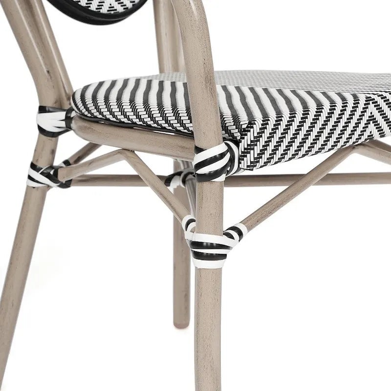 Lot de 4 chaises commerciales Paris tout temps avec accoudoirs et structure métallique - Non applicable