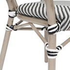 Lot de 4 chaises commerciales Paris tout temps avec accoudoirs et structure métallique - Non applicable