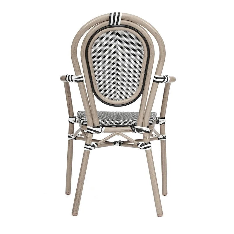 Lot de 4 chaises commerciales Paris tout temps avec accoudoirs et structure métallique - Non applicable
