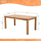 Ensemble de salle à manger d'extérieur Oslo 7 pièces en teck, rectangulaire