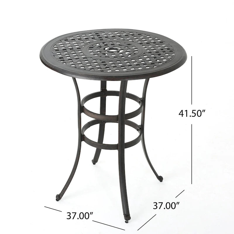 Table de bar en aluminium moulé