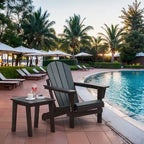 Adirondack Outdoor Side Table, HDPE Plastic End Tables for Patio, Backyard, Pool, Indoor Outdoor Companion