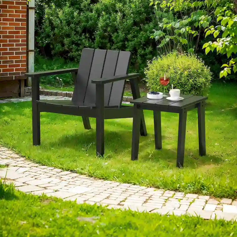 Table d'appoint d'extérieur Adirondack, table de chevet en plastique PEHD pour patio, jardin, piscine, idéale pour l'intérieur et l'extérieur