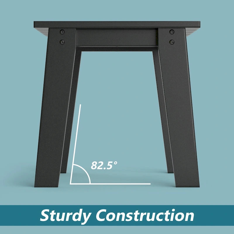 Table d'appoint d'extérieur Adirondack, table de chevet en plastique PEHD pour patio, jardin, piscine, idéale pour l'intérieur et l'extérieur