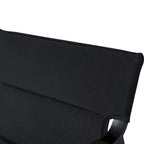 Fauteuils en toile, ensemble de conversation avec table d'appoint, structure en aluminium (ensemble de 3)