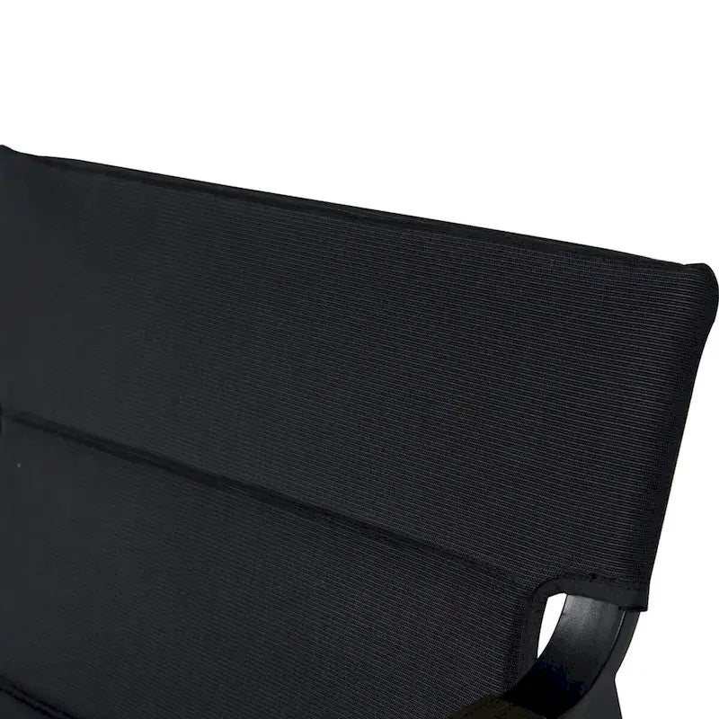 Fauteuils en toile, ensemble de conversation avec table d'appoint, structure en aluminium (ensemble de 3)
