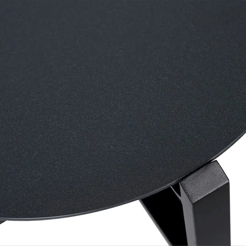 Fauteuils en toile, ensemble de conversation avec table d'appoint, structure en aluminium (ensemble de 3)