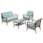 Patio Seasonal Four Set PE Wicker Furniture