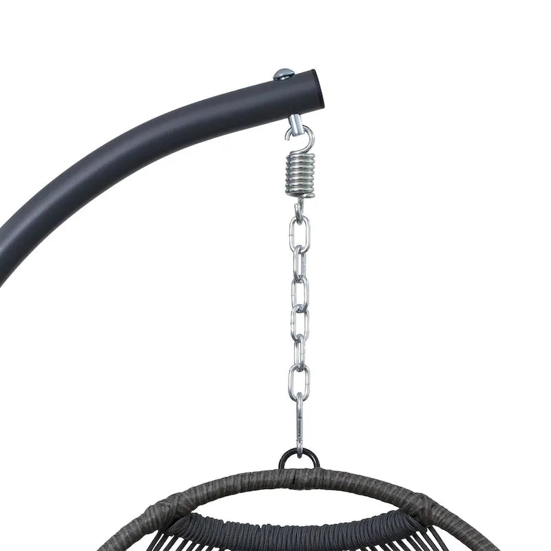 Fauteuil suspendu œuf d'extérieur avec support, balancelle œuf en osier pour patio, balancelle d'intérieur, hamac œuf d'extérieur
