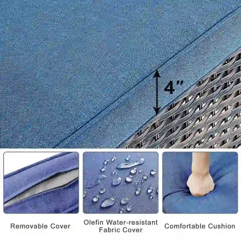 Fauteuil à bascule d'extérieur pour terrasse ou porche - Marron