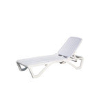 Chaise longue d'extérieur, fauteuil de piscine inclinable réglable en plastique, chaise longue de bronzage pour piscine