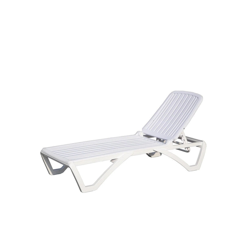 Chaise longue d'extérieur, fauteuil de piscine inclinable réglable en plastique, chaise longue de bronzage pour piscine