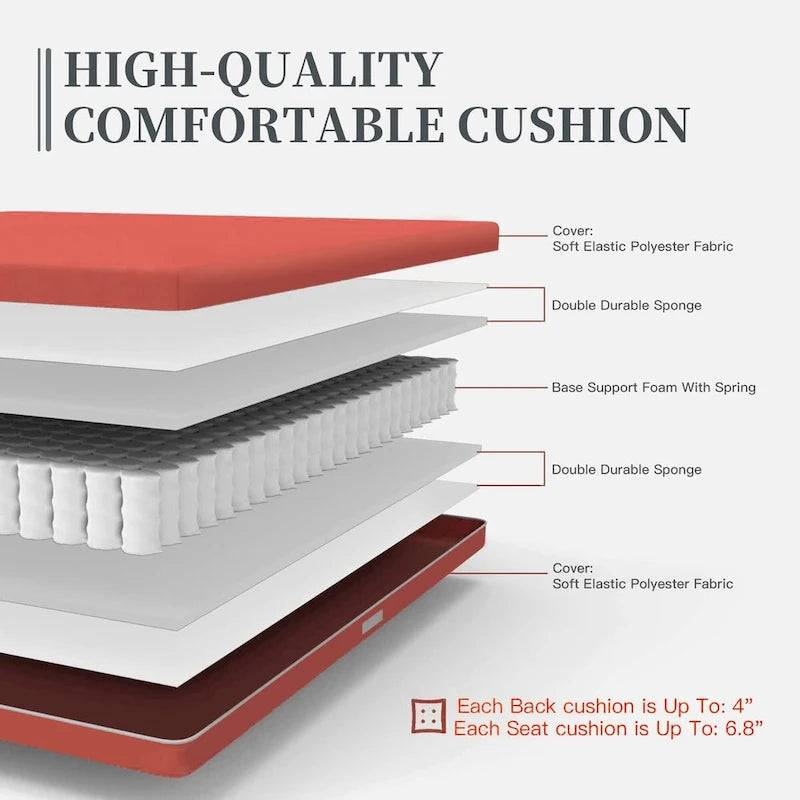 Ensemble de mobilier de jardin en aluminium 4 pièces, canapé d'angle moderne avec table basse et coussin - 70,87 * 25,98 * 14,37