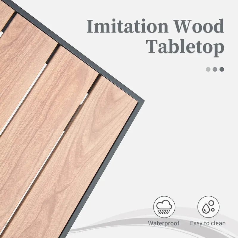 Ensemble de mobilier de jardin en aluminium 4 pièces, canapé d'angle moderne avec table basse et coussin - 70,87 * 25,98 * 14,37