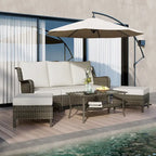 Ensemble de mobilier de patio, canapé de conversation d'extérieur 6 pièces