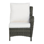 Ensemble de mobilier de patio, canapé de conversation d'extérieur 6 pièces