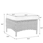 Ensemble de mobilier de patio, canapé de conversation d'extérieur 6 pièces