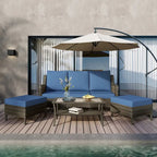 Ensemble de mobilier de patio, canapé de conversation d'extérieur 6 pièces