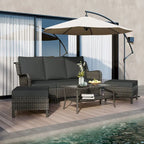 Ensemble de mobilier de patio, canapé de conversation d'extérieur 6 pièces
