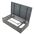 Ensemble de 5 meubles en osier, mobilier de patio, mobilier saisonnier en résine tressée PE