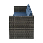 Ensemble de 5 meubles en osier, mobilier de patio, mobilier saisonnier en résine tressée PE