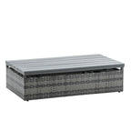Ensemble de 5 meubles en osier, mobilier de patio, mobilier saisonnier en résine tressée PE