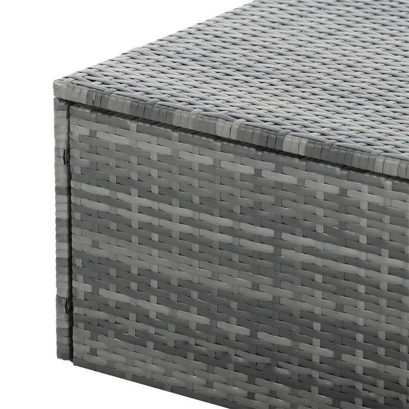Ensemble de 5 meubles en osier, mobilier de patio, mobilier saisonnier en résine tressée PE