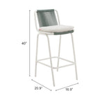 Tabouret de bar Luft blanc et vert